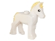 Part No: 82445pb02  Name: Horse, Foal with Stud on Back with Molded Bright Light Yellow Mane and Tail and Printed Black Eyes Pattern