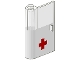 Part No: 825p01  Name: Door 1 x 3 x 4 Left with Window and Red Cross Pattern, Lower