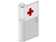 Part No: 825p02  Name: Door 1 x 3 x 4 Left with Window and Red Cross Pattern, Upper