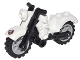 Part No: 85983c01pb01  Name: Motorcycle Vintage with Black Chassis and Light Bluish Gray Wheels with Ghostbusters Logo Pattern (Sticker) - Set 75828