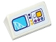 Part No: 85984pb148  Name: Slope 30 1 x 2 x 2/3 with Roller Coaster on Screen, Switch and Buttons Pattern (Sticker) - Set 41130