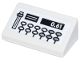 Lego part: Slope 30 1 x 2 x 2/3 with Cash Register with Buttons and '0.61' on Black Display Pattern (Sticker) - Set 21341