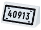 Part No: 85984pb501  Name: Slope 30 1 x 2 x 2/3 with License Plate Black '40913' Pattern (Sticker) - Set 40913