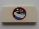Part No: 87079pb0016  Name: Tile 2 x 4 with Red Flying Shuttle over Blue Planet Pattern (Sticker) - Sets 10213 / 10231