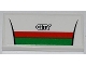 Part No: 87079pb0113  Name: Tile 2 x 4 with Red and Green Stripes and 'CITY' Pattern (Sticker) - Set 60016