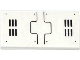 Part No: 87079pb0146  Name: Tile 2 x 4 with Black Lines, Vents and 8 Rivets Pattern (Sticker) - Set 70709