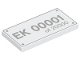 Part No: 87079pb0150  Name: Tile 2 x 4 with Gray Outlined 'EK xxxxx of 20000' Pattern from Set 41999