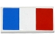 Part No: 87079pb0229  Name: Tile 2 x 4 with French Flag Pattern (Sticker) - Set 75912