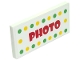 Part No: 87079pb0488  Name: Tile 2 x 4 with 'PHOTO' Pattern (Sticker) - Set 10261