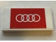 Part No: 87079pb0489  Name: Tile 2 x 4 with White Audi Logo in Red Rectangle Pattern (Sticker) - Set 75873
