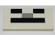 Part No: 87079pb0558  Name: Tile 2 x 4 with Black and Light Bluish Gray Rectangles (Minecraft Skeleton Face) Pattern