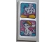 Part No: 87079pb0574  Name: Tile 2 x 4 with Puppy on Skateboard and Dog Grooming with Brush Pattern (Sticker) - Set 41300