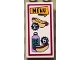 Part No: 87079pb0619  Name: Tile 2 x 4 with 'MENU', '2.-' Hot Dog, '5.-' Hot Dog and Bottled Drink Pattern (Sticker) - Set 41334