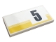 Part No: 87079pb0835R  Name: Tile 2 x 4 with Yellow Stripes and Black Number 5 Pattern Model Right Side (Sticker) - Set 76897