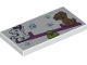 Lot ID: 401823755  Part No: 87079pb1103  Name: Tile 2 x 4 with Paw Prints and 2 Dogs on Dark Pink Seesaw Pattern