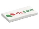 Part No: 87079pb1248  Name: Tile 2 x 4 with Green and Red 'Octan' Logo Pattern