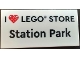 Lot ID: 412810995  Part No: 87079pb1311  Name: Tile 2 x 4 with 'I Heart LEGO STORE Station Park' Pattern