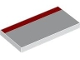 Part No: 87079pb1326  Name: Tile 2 x 4 with Red Stripe Pattern