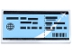 Part No: 87079pb1510 Name: Tile 2 x 4 with Bright Light Blue Airline Ticket Boarding Pass with Black Sphere, Text Lines, Barcode and White Airplane Pattern (Sticker) - Set 40817 Part No: 87079pb1510 Name: Tile 2 x 4 with Bright Light Blue Airline Ticket Boarding Pass with Black Sphere, Text Lines, Barcode and White Airplane Pattern (Sticker) - Set 40817