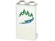 Part No: 87544pb028L  Name: Panel 1 x 2 x 3 with Side Supports - Hollow Studs with Green Trees and Blue River on White Background Pattern Model Left Side (Sticker) - Set 60117