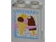Part No: 87552pb007  Name: Panel 1 x 2 x 2 with Side Supports - Hollow Studs with Ice Cream Cone and Ice Cream Bar Pattern (Sticker) - Set 3061