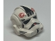 Part No: 87556pb01  Name: Minifigure, Headgear Helmet SW Stormtrooper Type 2, AT-AT Driver Red Imperial Logo Pattern