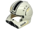 Part No: 87557pb07  Name: Minifigure, Headgear Helmet SW Clone Pilot with Open Visor with Black Stripe, Yellow Markings, Dark Bluish Gray Cheeks, Light Bluish Gray Triangles Pattern