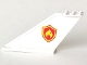 Part No: 87614pb005  Name: Tail 12 x 2 x 5 with Yellow and Red Fire Logo Badge Pattern on Both Sides (Stickers) - Set 4209