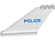 Part No: 87614pb007  Name: Tail 12 x 2 x 5 with Blue 'POLICE' Pattern on Both Sides (Stickers) - Set 60046
