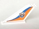 Part No: 87614pb009  Name: Tail 12 x 2 x 5 with Coast Guard Logo and Blue and Orange Waves Pattern on Both Sides (Stickers) - Set 60166