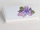 Part No: 88930pb068  Name: Slope, Curved 2 x 4 x 2/3 with Bottom Tubes with Bright Light Blue, Lime and Magenta Flower and Leaves Pattern (Sticker) - Set 41058