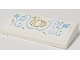 Part No: 88930pb100  Name: Slope, Curved 2 x 4 x 2/3 with Bottom Tubes with Gold Carriage and Stars and Medium Blue Vines Pattern (Sticker) - Set 41146