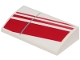 Part No: 88930pb110R  Name: Slope, Curved 2 x 4 x 2/3 with Bottom Tubes with 3 Diagonal Red Stripes Pattern Model Right Side (Sticker) - Set 75249