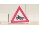 Part No: 892pb008  Name: Road Sign 2 x 2 Triangle with Clip with Red Border and Truck Pattern