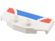 Part No: 89398pb10  Name: Duplo Rear Spoiler / Wing with Blue Trapezoid and 2 Red Markings Pattern