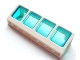 Part No: 89648c02  Name: Window 2 x 8 x 2 Boat with Trans-Light Blue Glass (89648 / 89649)