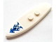 Part No: 90397pb004  Name: Minifigure, Utensil Surfboard Standard with Black and Blue Waves and White Letter 'X' Pattern (Sticker) - Set 60011