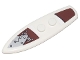 Part No: 90397pb015  Name: Minifigure, Utensil Surfboard Standard with Silver Metal Plates and Rivets on Reddish Brown Background Pattern (Stickers) - Set 70840