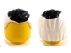 Part No: 92081pb01  Name: Minifigure, Hair Combed Front to Rear with Black Wide Streak on Top Pattern