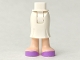 Lot ID: 395643018  Part No: 92249c00pb02  Name: Mini Doll Hips and Skirt Long, Light Nougat Legs and Medium Lavender Shoes Pattern - Thick Hinge