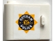 Part No: 92262pb009  Name: Door 1 x 3 x 2 Left - Open Between Top and Bottom Hinge with 'GOTHAM POLICE' Star Badge Logo Pattern (Sticker) - Set 70912