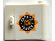 Part No: 92263pb009  Name: Door 1 x 3 x 2 Right - Open Between Top and Bottom Hinge with 'GOTHAM POLICE' Star Badge Logo Pattern (Sticker) - Set 70912