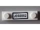 Part No: 92593pb010  Name: Plate, Modified 1 x 4 with 2 Studs without Groove with 'JC60002' Pattern (Sticker) - Set 60002