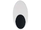 Part No: 92747pb19  Name: Minifigure, Shield Elliptical with Large Black Oval Pattern (Bugs Bunny Eye)