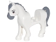 Part No: 93083c01pb13  Name: Horse with 2 x 2 Cutout with Reddish Brown Eyes and Dark Bluish Gray Blaze, Nose and Tail Pattern