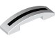 Part No: 93273pb087  Name: Slope, Curved 4 x 1 x 2/3 Double with Black Stripe Pattern