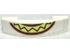 Part No: 93273pb209  Name: Slope, Curved 4 x 1 x 2/3 Double with Black and Red Grinning Mouth with Bright Light Yellow Teeth Pattern (The Joker Face Bottom Section) (Sticker) - Set 70922