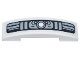 Part No: 93273pb221  Name: Slope, Curved 4 x 1 x 2/3 Double with Light Bluish Gray and Black Mechanical Panels and White Circle Pattern (Sticker) - Set 75357