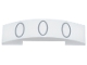 Lego part: Slope, Curved 4 x 1 x 2/3 Double with 3 Light Bluish Gray Ovals Pattern (Super Mario Glove)