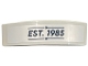 Part No: 93273pb242  Name: Slope, Curved 4 x 1 x 2/3 Double with 'EST. 1985' Pattern (Sticker) - Set 42674
